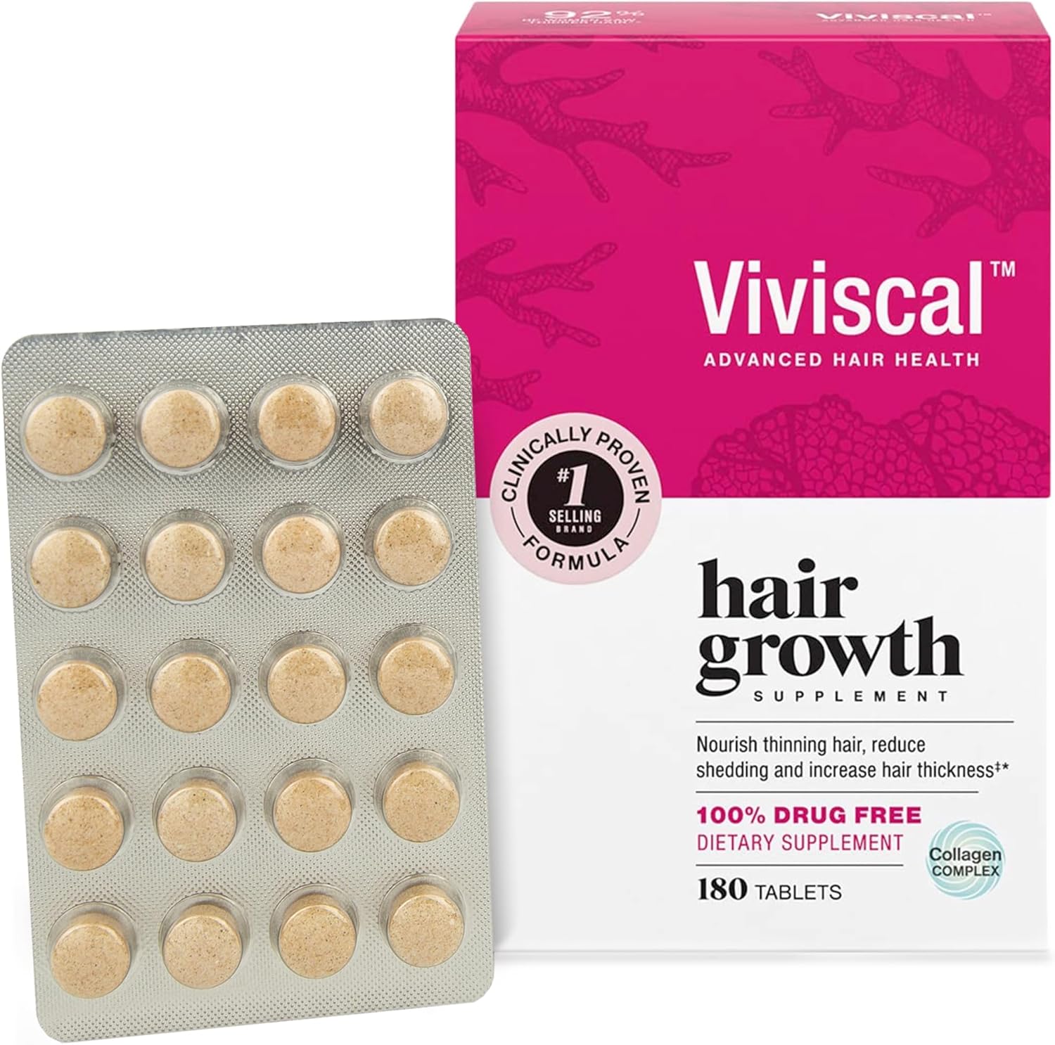 Viviscal Biotin Hair Growth Supplement for Women  – 180 Tablets