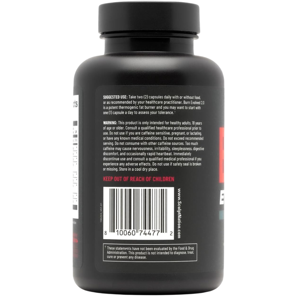 Sculpt Nation Burn Evolved 2.0 Metabolism and Energy Booster 60 Capsules
