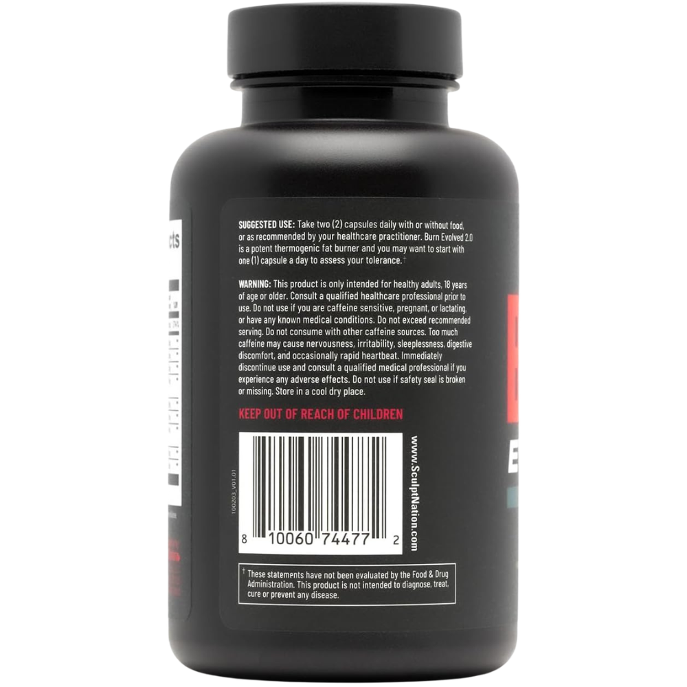 Sculpt Nation Burn Evolved 2.0 Metabolism and Energy Booster 60 Capsules